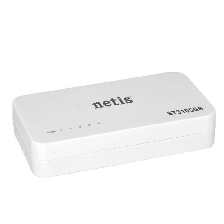 NETIS ST3105GS GIGABIT SWITCH LAN 5 PORTE ETHERNET 10/100/1000 MBPS RJ45 SDOPPIATORE HUB