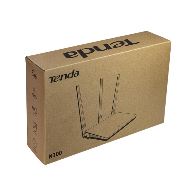 TENDA N300 router wireless 2.4 GHz, 300 Mb/s, 2T3R for ISP