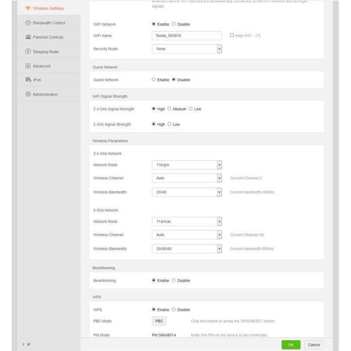 TENDA AC5 Router Wireless 1200Mbps Dual Band Tenda AC5
