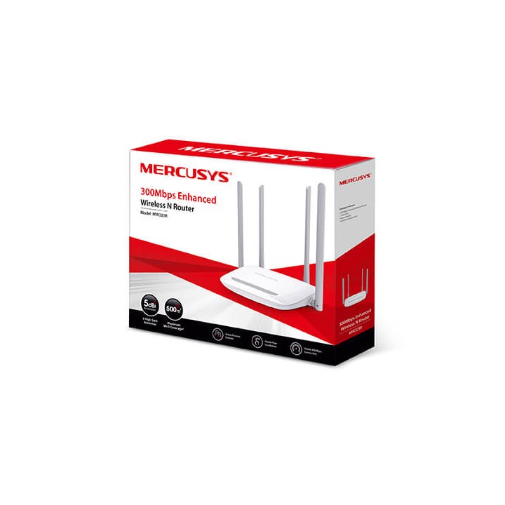 Mercusys MW325R wireless router 300Mb/s 2.4GHz 2T4R 4x FE