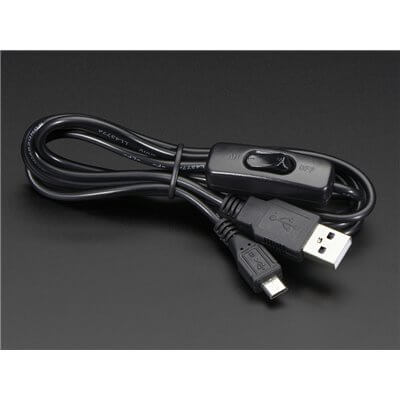 Adafruit USB Power Cavo con Switch - A/MicroB per Raspberry Pi