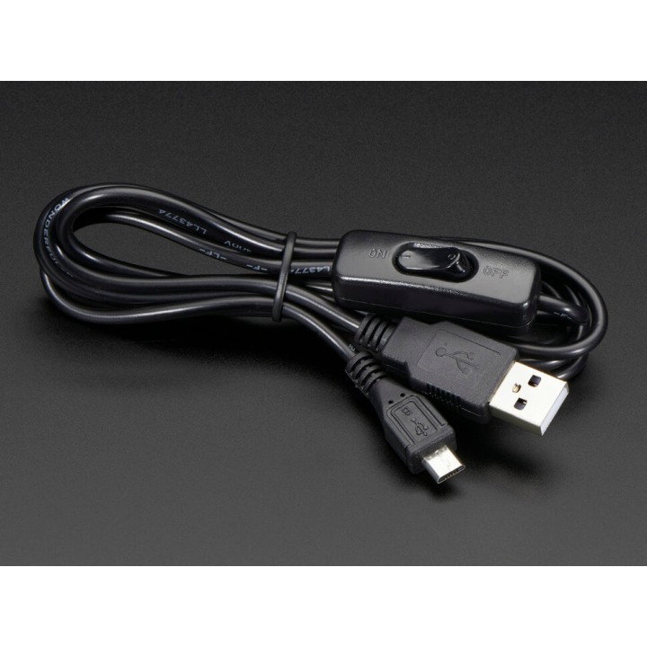 Adafruit USB Power Cavo con Switch - A/MicroB per Raspberry Pi