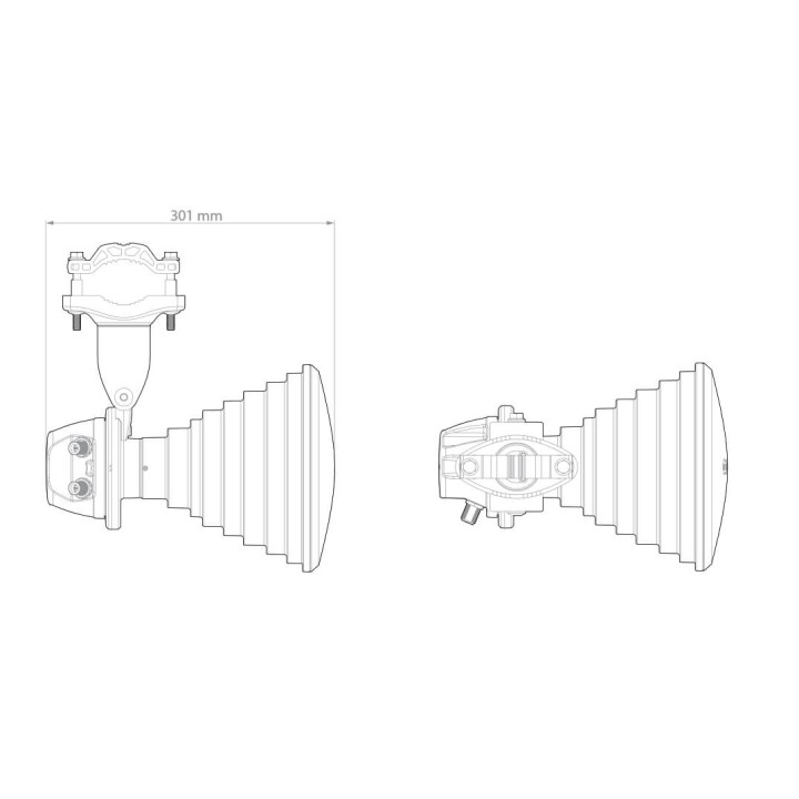 RF ELEMENTS Symmetrical Horn Carrier Class, 18.4dBi, 30 degree HG3-CC-S30