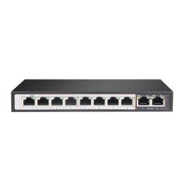 Extralink PERSES | Switch PoE | 8x Gigabit PoE/PoE+, 2x RJ45 Uplink Gigabit, 96W EX.14312