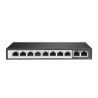 Extralink PERSES | Switch PoE | 8x Gigabit PoE/PoE+, 2x RJ45 Uplink Gigabit, 96W EX.14312