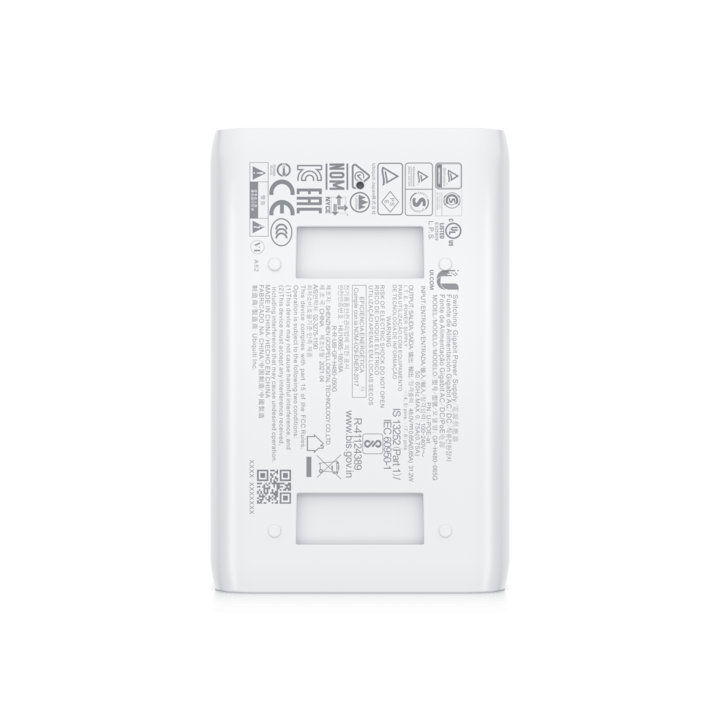 Ubiquiti PoE Injector 802.3AT U-POE-at-EU compatibile con U6-LR, U6-Lite, U6-Pro