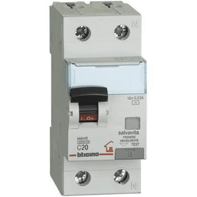 BTDIN-RS - MAG. DIFF AC 1P+N 30MA 20A 4500