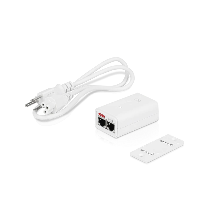 Ubiquiti PoE Injector, 24VDC, 7W POE-24-7W-G-WH-EU