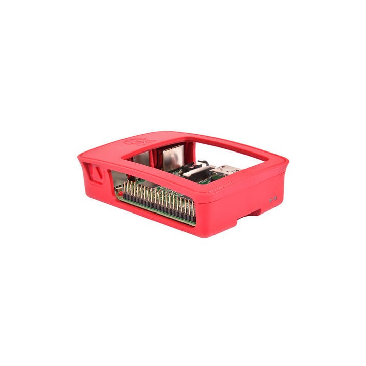 Contenitore ufficiale per Raspberry Pi 3 Model B, 2 B, B+, Rosso/bianco