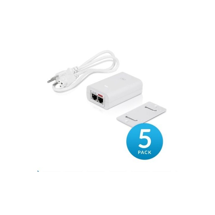 Ubiquiti PoE 24V 24W Gigabit Power Adapter 5 pack POE-24-24W-5P
