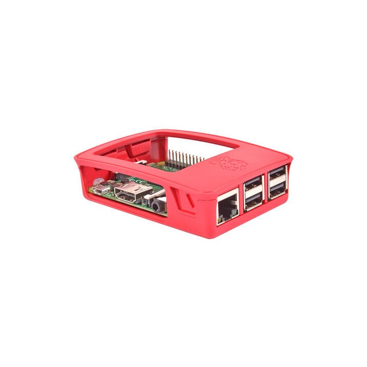 Contenitore ufficiale per Raspberry Pi 3 Model B, 2 B, B+, Rosso/bianco