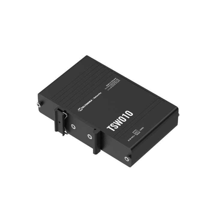Teltonika TSW010 DIN Rain Switch 5 x Fast Ethernet (10/100) Supporto Power over Ethernet (PoE) Nero TSW010000000