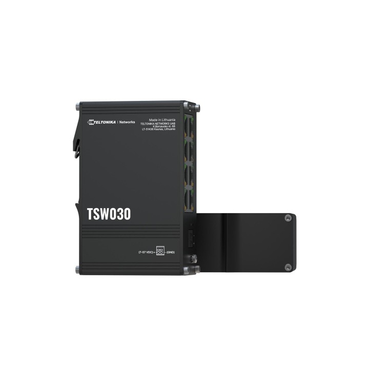 Teltonika TSW030 DIN Rain Switch 8 x Fast Ethernet (10/100) Supporto Power over Ethernet (PoE) Nero TSW03000B000