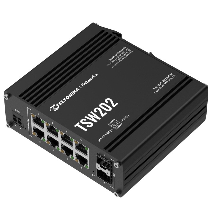 Teltonika TSW202 PoE+ L2 managed Switch 8 10/100/1000, TSW202000000