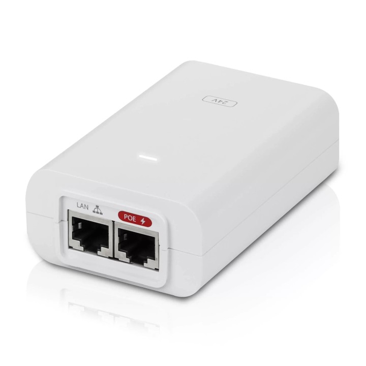 Ubiquiti PoE 24V 24W Gigabit Power Adapter POE-24-24W-G-WH White