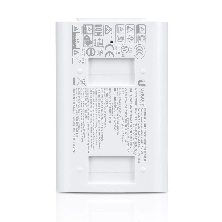 Ubiquiti PoE 24V 24W Gigabit Power Adapter POE-24-24W-G-WH White