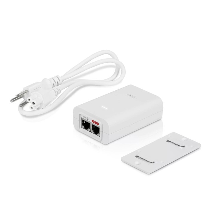 Ubiquiti PoE 24V 24W Gigabit Power Adapter POE-24-24W-G-WH White