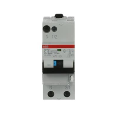 ABB DS201 L INTERRUTTORE MAGNETOTERMICO DIFFERENZIALE 4,5KA 1P+N AC C16 30MA