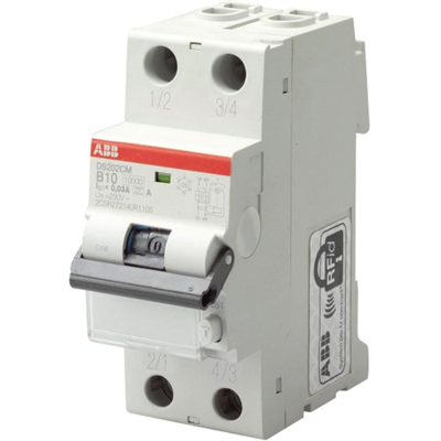 ABB DS202C INTERRUTTORE MAGNETOTERMICO DIFFERENZIALE 6KA 2P AC C10 300MA