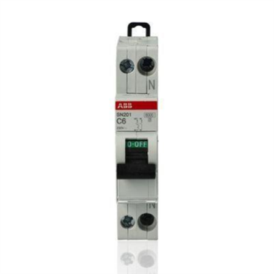 ABB SN201 C6 INTERUTTORE MAGNETOTERMICO AUTOMATICO 1P+N 6KA 1M
