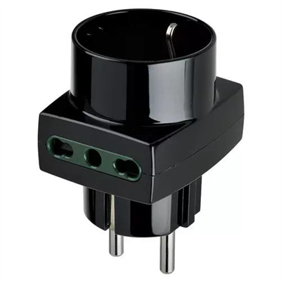 ADATTATORE MULTIPRESA S31+2P17/11+P30 NERO