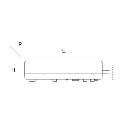 ALIMENTATORE LED 75W 24V IP67 - 140X32X63MM