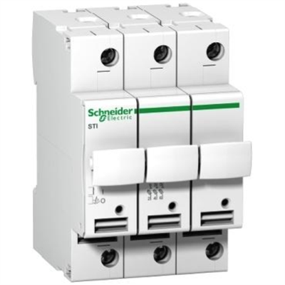 BASE PORTAFUSIBILE STI - 3P - 10.3X38 - 500 VCA