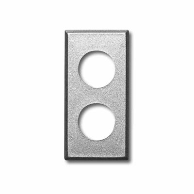 BT-AXS2 ADATTATORE PER LA SERIE CIVILE BTICINO AXOLUTE SILVER ® DI COLORE ARGENTO CON 2 FORI PER LE PRESE DEMISCELATE A 2 USCITE