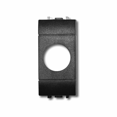 BT-INT ADATTATORE PER LA SERIE CIVILE BTICINO INTERNATIONAL ® DI COLORE NERO CON 1 FORO PER LE PRESE A 1 USCITA (SPI E SPF)