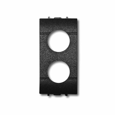 BT-INT2 ADATTATORE PER LA SERIE CIVILE BTICINO INTERNATIONAL ® DI COLORE NERO CON 2 FORI PER LE PRESE DEMISCELATE A 2 USCITE (PD