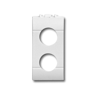 BT-LIG2 ADATTATORE PER LA SERIE CIVILE BTICINO LIGHT ® DI COLORE GHIACCIO CON 2 FORI PER LE PRESE DEMISCELATE A 2 USCITE (PDM)