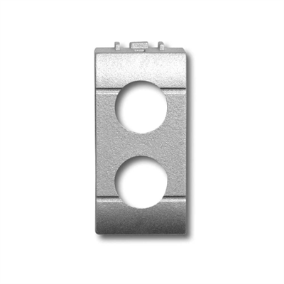 BT-LIGT2 ADATTATORE PER LA SERIE CIVILE BTICINO LIGHT TECH ® DI COLORE GRIGIO SCURO CON 2 FORI PER LE PRESE DEMISCELATE A 2 USCI