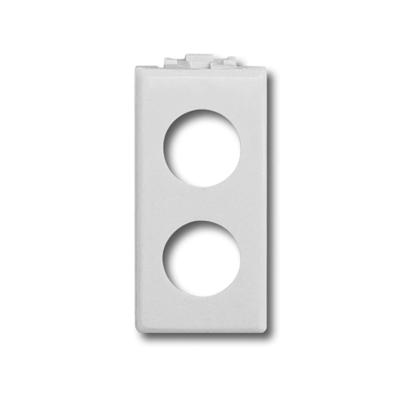 BT-LU2 ADATTATORE PER LA SERIE CIVILE BTICINO LUNA ® DI COLORE BIANCO CON 2 FORI PER LE PRESE DEMISCELATE A 2 USCITE (PDM)