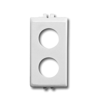 BT-MAT2 ADATTATORE PER LA SERIE CIVILE BTICINO MATIX ® DI COLORE BIANCO CON 2 FORI PER LE PRESE DEMISCELATE A 2 USCITE (PDM)