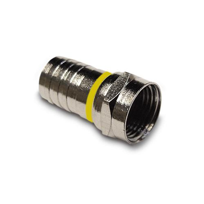 CCF66 CONNETTORE DI TIPO F A VITE CON FISSAGGIO DEL CAVO DA 6,6 MM A CRIMPARE