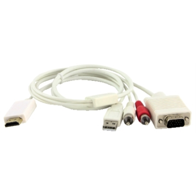 CONVERTITORE HDMI / VGA CON AUDIO STEREO RCA R/L