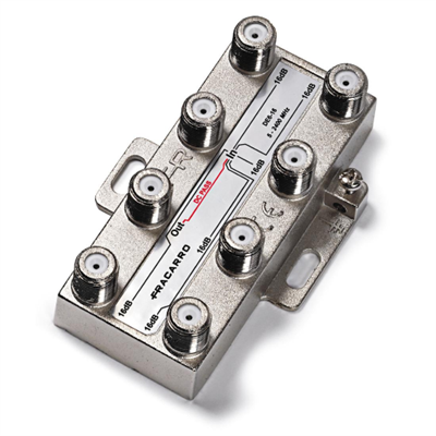 DE6-16 DERIVATORE VERTICALE A 6 VIE CON ATTENUAZIONE 16DB E CONNETTORE F IN BANDA TV E SATELLITE (5-2400MHZ)
