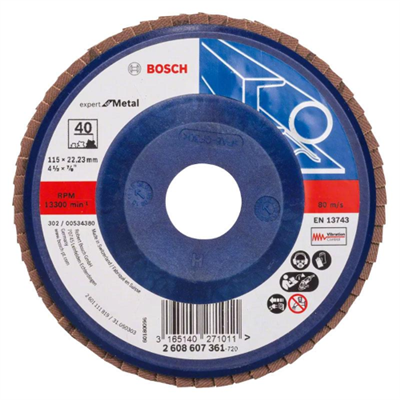 DISCO LAMELLARE EXPERT METAL DIRITTA 115MM G40