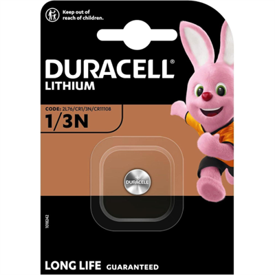 DURACELL LITHIUM PILA AL LITIO 3V 1/3N (2L76 / CR1 / 3N / CR11108)