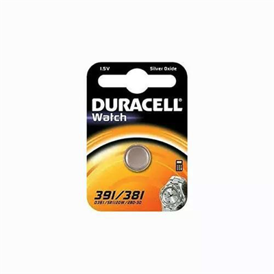DURACELL WATCH PILA ALL'OSSIDO DI ARGENTO 1,5V 391/381 (D391 / SR1120W / 280-30)