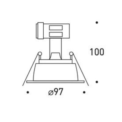 FARETTO DA INCASSO FISSO BIJOU GU5.3 50W DICROICA D82 - BIANCO