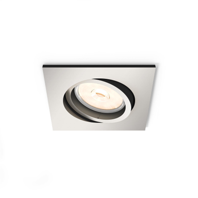 FARETTO DA INCASSO PHILIPS DONEGAL QUADRO NICKEL 1xNW 230V