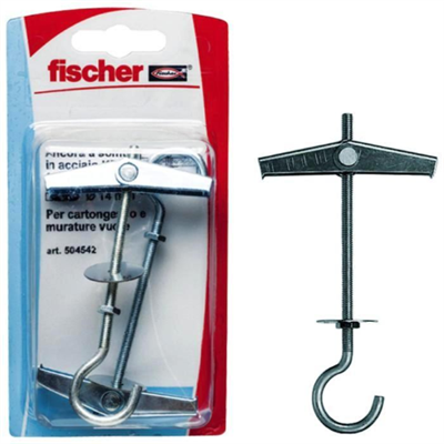 FISCHER KDH 4 K - TASSELLI AD ANCORA KDH 4 K CON GANCIO PER SOFFITTI E LASTRE - CONF. 2PZ