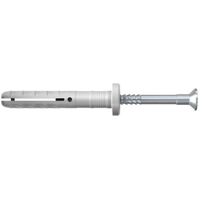 FISCHER N 6 X 40/10 F - TASSELLI A PERCUSSIONE N 6X40/10 F CON BORDO PIATTO E VITE - CONF. 100PZ