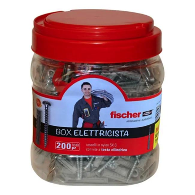 FISCHER TASSELLI SX 6SC (200x) IN BARATTOLO E PUNTA SDS6