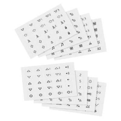 FOGLIO ETICHETTE SIM ILLUMINABILI BIANCO (KIT 8 FOGLI)