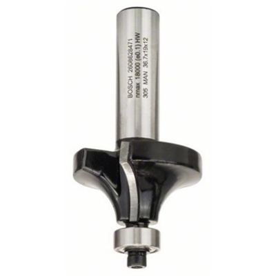 FRESA PER ARROTONDARE CON GUIDA HM 12X12X19MM
