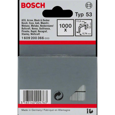 GRAFFA A FILO FINE, TIPO 53 - 11,4 X 10 X 0,74MM