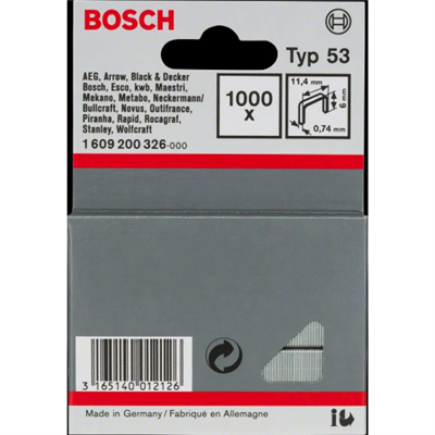 GRAFFA A FILO FINE, TIPO 53 - 11,4 X 6 X 0,74MM