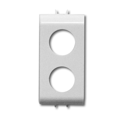 GW-CB2 ADATTATORE PER LA SERIE CIVILE GEWISS CHORUS BIANCO LUCIDO ® DI COLORE BIANCO BRILLANTE CON 2 FORI PER LE PRESE DEMISCELA